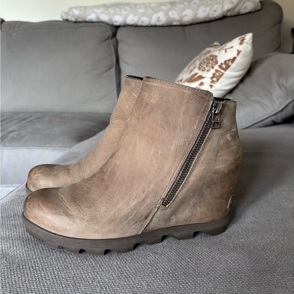 Sorel wedge booties
